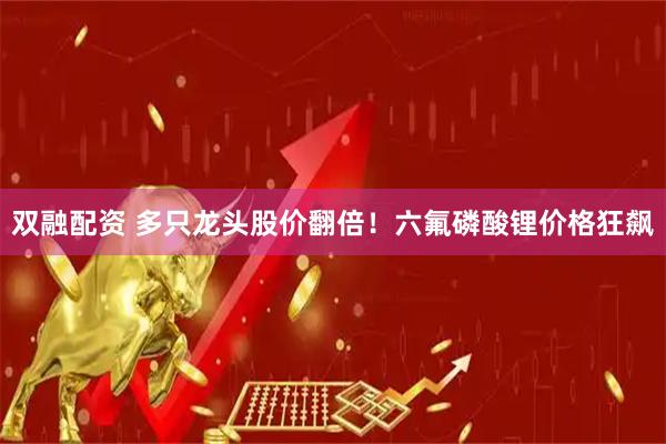 双融配资 多只龙头股价翻倍！六氟磷酸锂价格狂飙